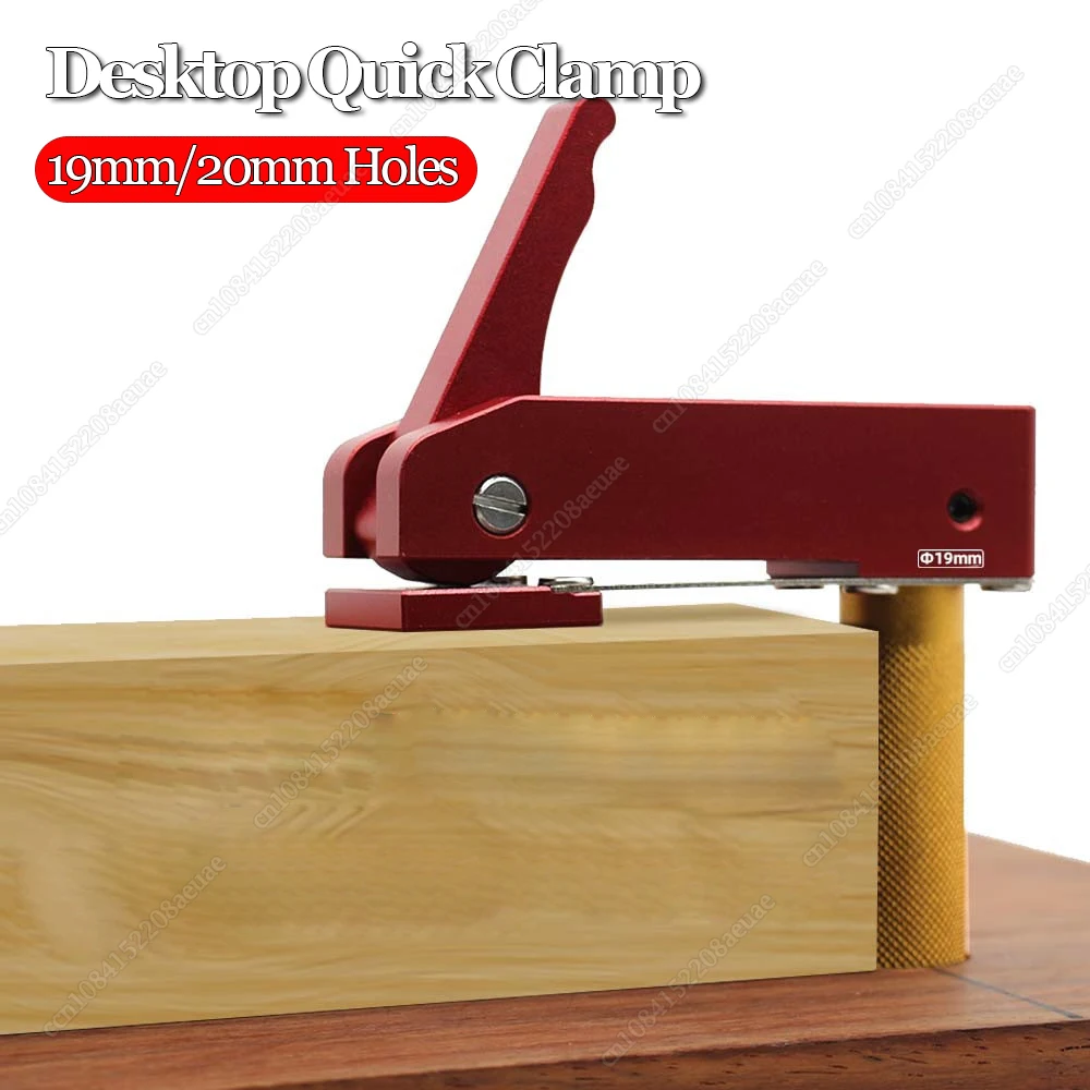 Woodworking Desktop Quick Acting Hold Down Clamp Desktop Clip Hand Twisting Clip For Woodworking Benches 19/20mm Hole Tool