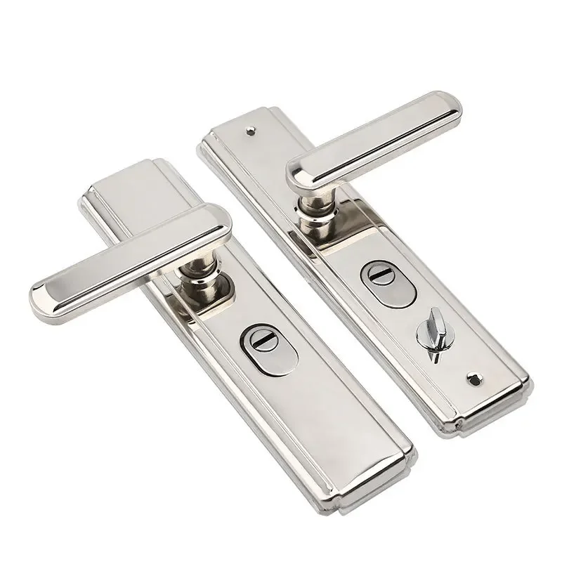 304 Stainless Steel Door Handle Security Door Handle Entry Thickened Panel Mechanical Lock