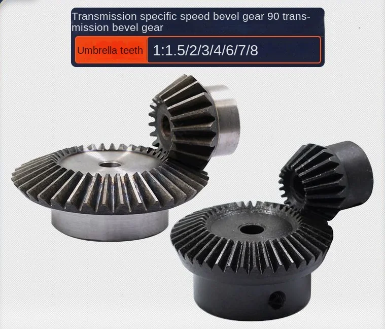 Precision Bevel Gear 1:2 Speed Ratio to 1 to 8 Speed Ratio 90 Degrees Transmission Bevel Gear 0.5 Mold 0.8 Mold 1 Mold 2 Mold