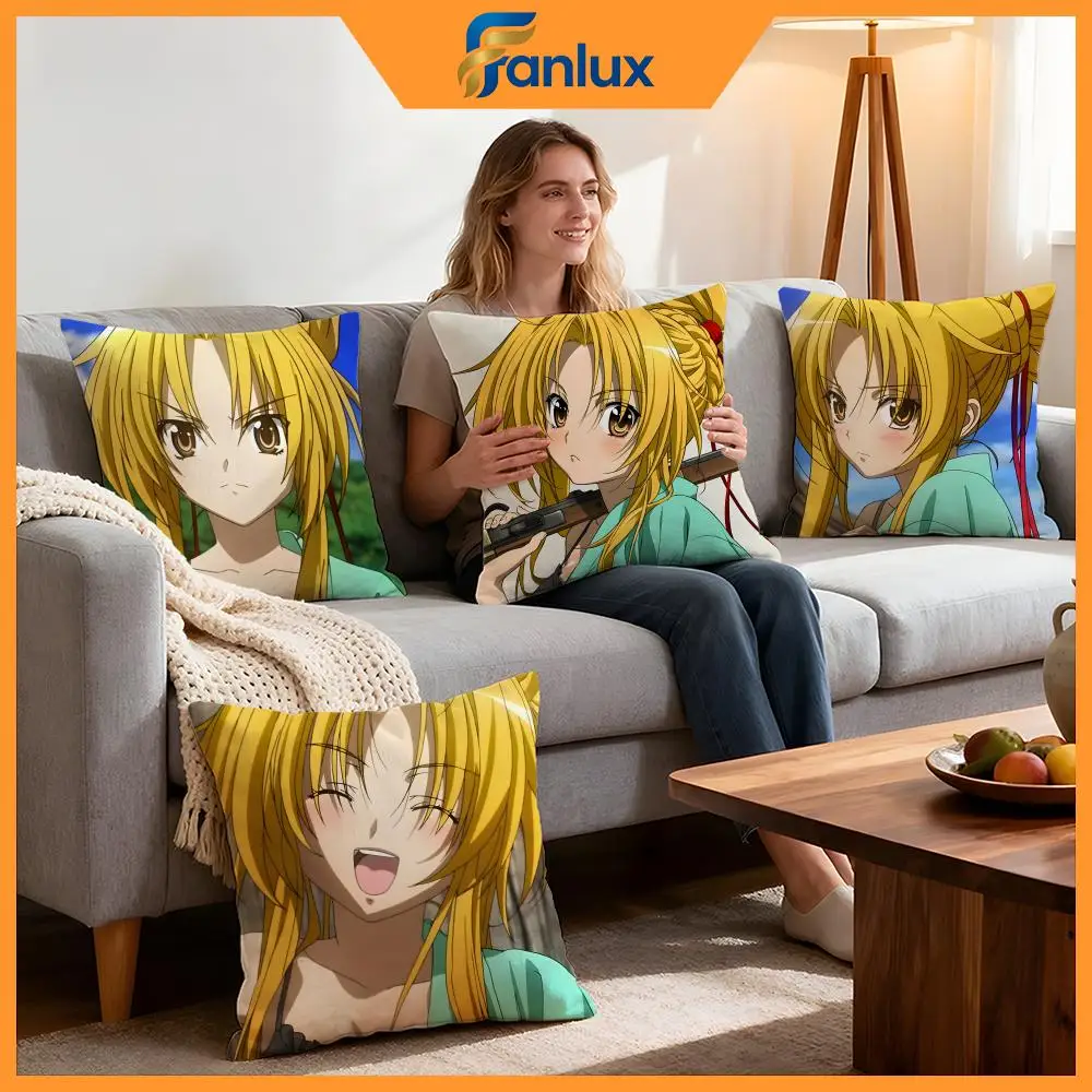 The Ambition of Oda Nobuna Cushion Cover 4Pcs Decorative Covers Soft Cushion Case for Sofa Couch Decor 40x40 45x45 Pillowcases