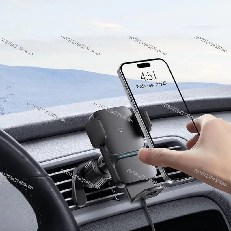 15w-car-wireless-charger-phone-holder-dedicated-for-car-navigation-stable-anti-drop-air-vent-mount，automatic-alignment