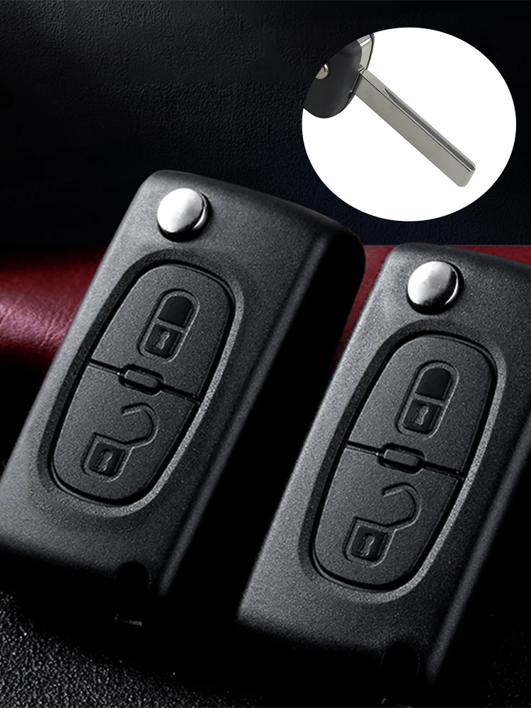 2 Button VA2  Car Key For Peugeot Partner Expert Citroen C2 C3 C4 C5 C6 berlingo Remote key Case Decorate PICASSO Key Fob Case