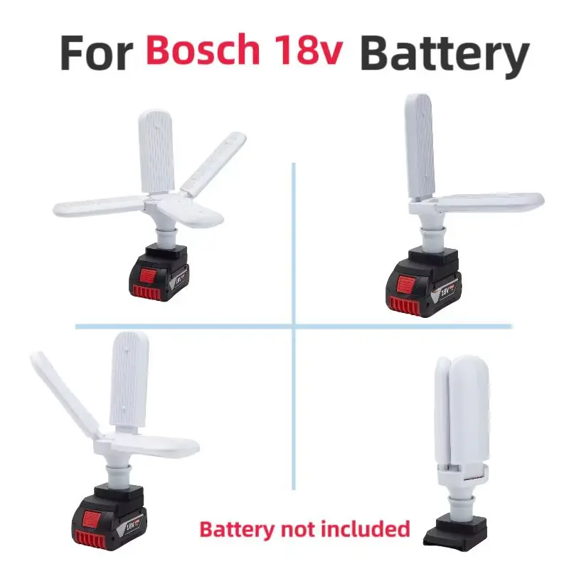 LED Wireless Work Light  Folding Lamp For  BOSCH 18v  Lithium Batteries Lighting Lamp  (No Batteries)