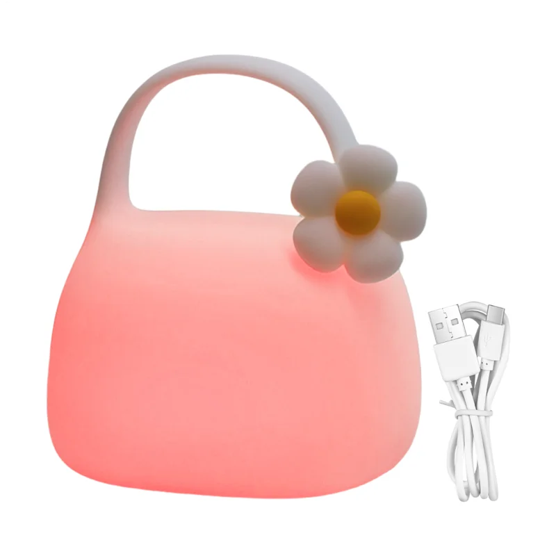

Cute Night Light Tote Bag Table Night Light Touch-Sensitive Function Desk Lamp Soft For Desks Birthday Easter