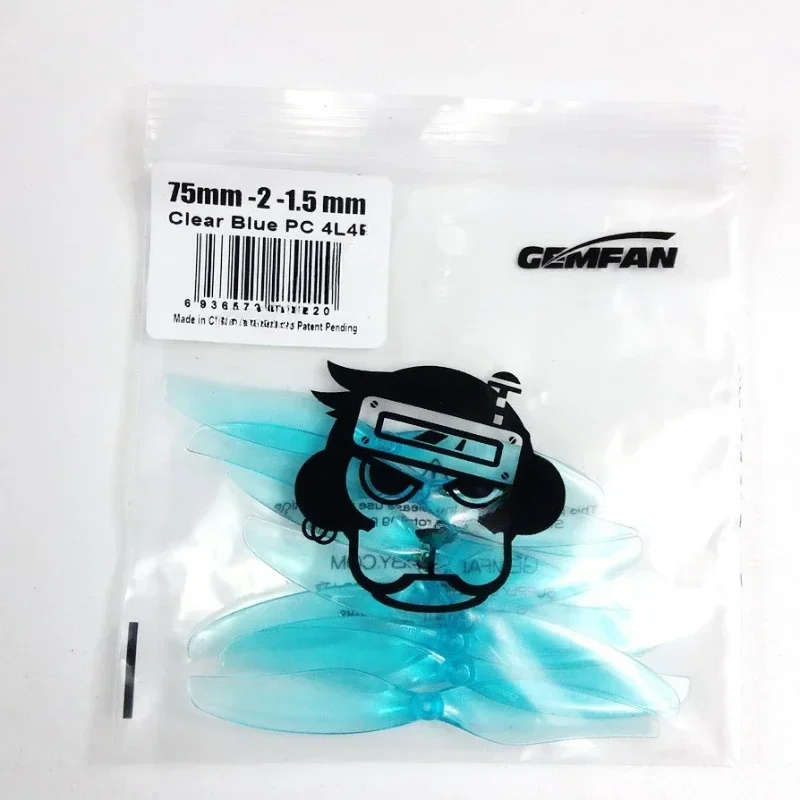 Gemfan-Hélice à 2 pales, trou 65mm 1mm 1.5mm, PC CCW CW pour modèles de course FPV, importateur RC, pièces de rechange, accessoires de bricolage, 8 pièces/4 paires