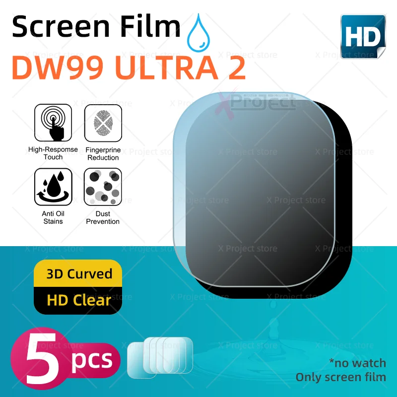 Для DW99 ULTRA 2 Защитная пленка для экрана чехол для смарт часов водонепроницаемая гибкая стеклянная Защитная пленка для смарт-часов Для DW99 ULTRA 2 Защитная пленка для экрана чехол для смарт часов водонепроницаемая гибкая стеклянная Защитная пленка для смарт-часов