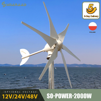 Poland Fast Delivery Of New Energy Wind Turbines 2000W Horizontal Turbine Generator Free Energy For Domestic Wind Turbines