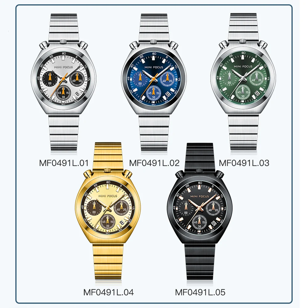 MINI FOCUS 0491 Fashion Gold Watch Women Watches Ladies Creative Steel Women's Bracelet Watches Female Waterproof Reloj Mujer