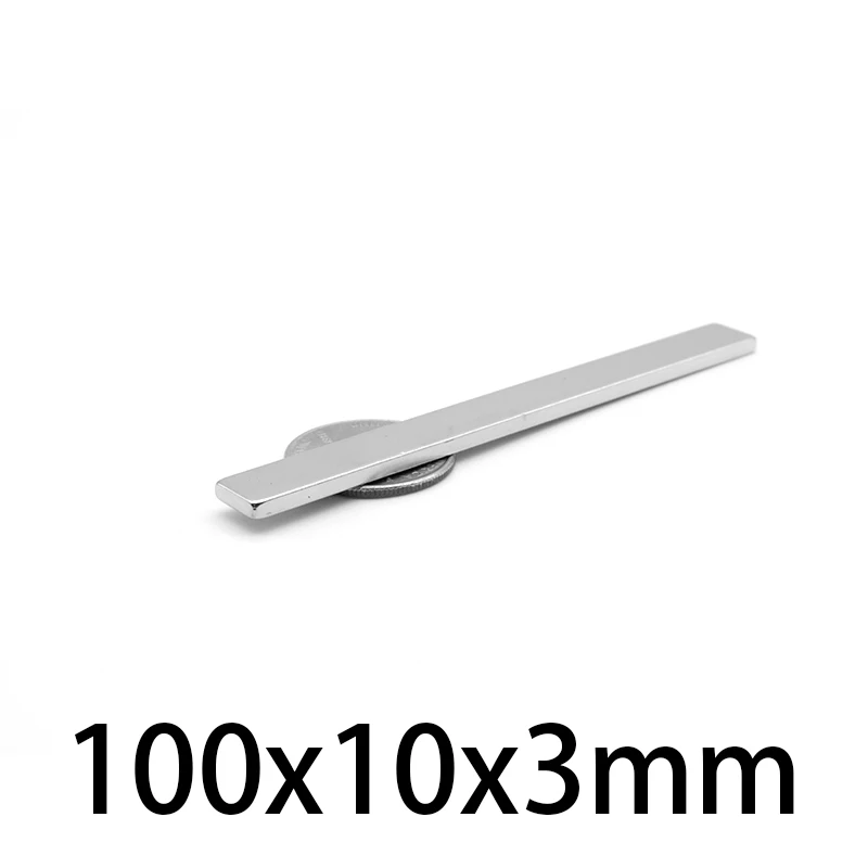 2/3/5/10/15/20PCS 100x10x3 Longer Quadrate Rare Earth Neodymium Magnet N35 Block Permanent Neodymium Magnet 100x10x3mm 100*10*3