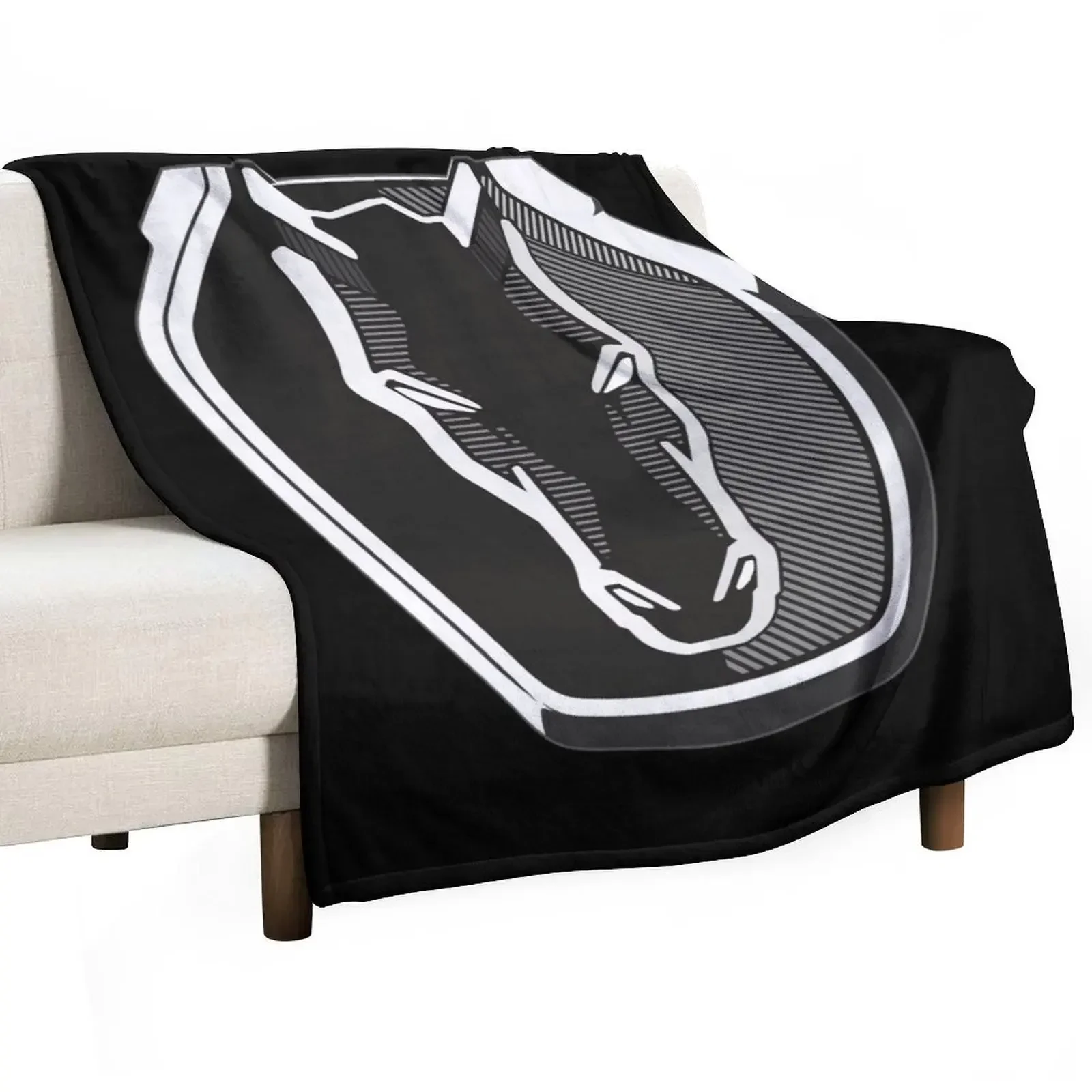 

dark horse mustang badge 2024 Throw Blanket Giant Sofa Fashion Sofas Blankets