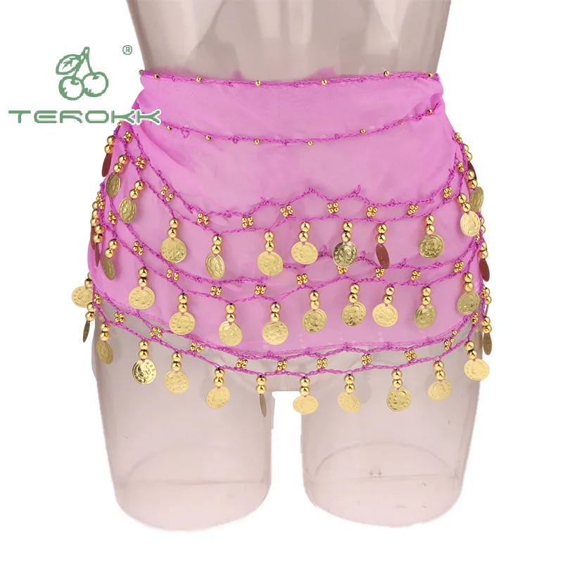 Taniec brzucha Szalik na biodra Spódnica z paskiem Cekiny Frędzle Taniec indyjski Taniec jazzowy Pas biodrowy Kostiumy sceniczne dla kobiet