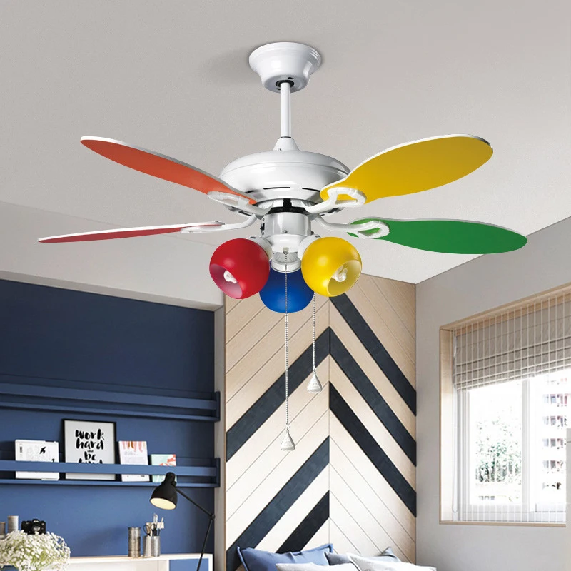 

OUFULA Nordic LED Fan Light Modern Minimalism Restaurant Living Room Study Ceiling Fan Light Remote Electric Fan Light