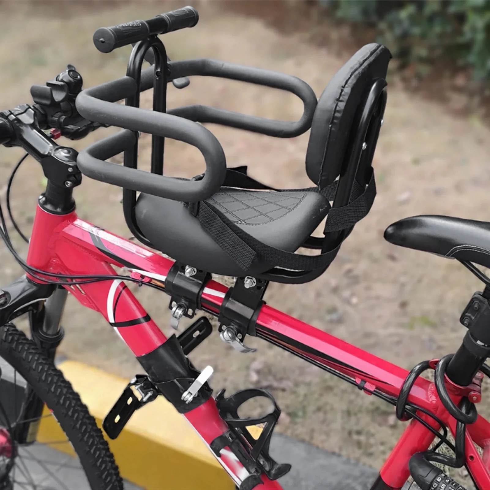 Child Bike Seat Front Mount Quick Release for Mountain Bike Road Bike 24in 26in 27.5in Baby Bike Seat Toddler Bike Seat for kids