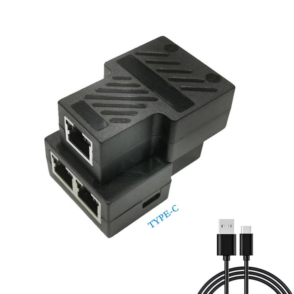 Divisor Ethernet 100Mbps RJ45 conector de extensión de red 1 a 2 adaptador Ethernet extensor de Cable de red de Internet