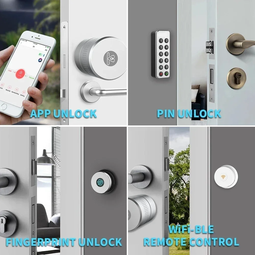 Tuya Wehere App M531 Serratura intelligente Motore più forte TUYA Zigbee Smart Lock Impronta digitale Serratura elettronica Uso Cilindro originale