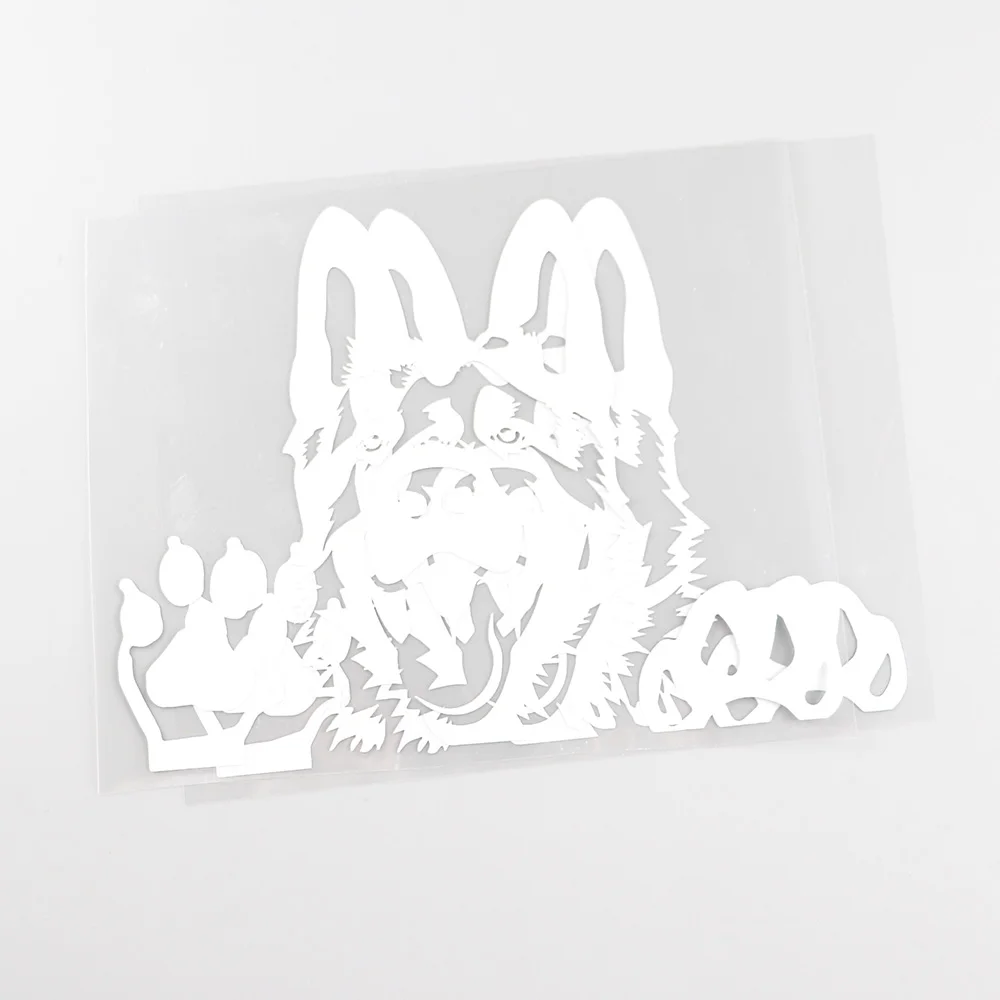 Jpct personalized decoration German Shepherd Dog Art Decal for RV, bumper waterproof Vinyl Car Sticker 15.6cmx12.3cm