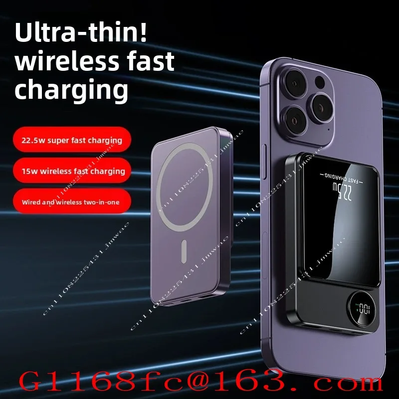 Magnetic Wireless Power Bank 10000mAh Ultra-thin Fast Charging Mobile Power Bank
