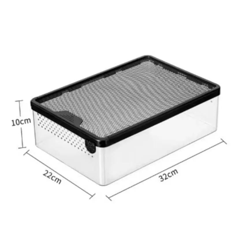 

Прозрачный террариум для рептилий - вентилируемый контейнер для кормления и разведения с защитой от побега, из поликарбоната, для ящериц/скорпионов/пауков