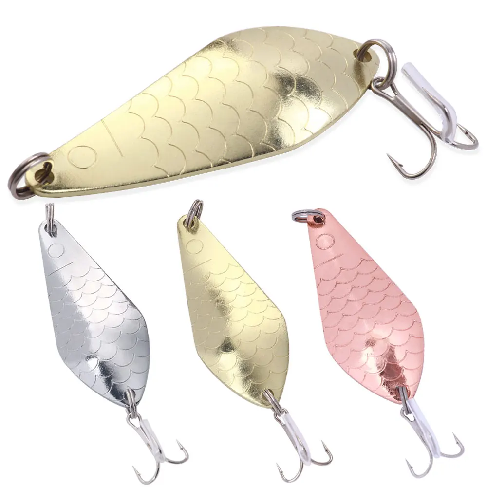 Metal Vib Leech Spinners Spoon Lures 7CM-20G Fishing Lure Hard Baits Sequins Noise Paillette Artificial Bait with Treble Hook