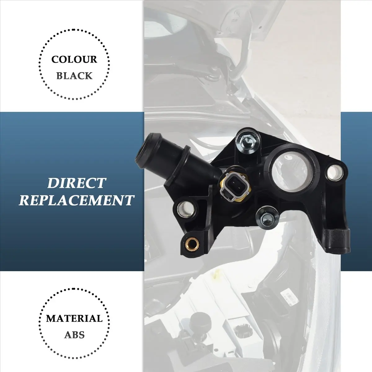 #45C (black)Cooling System Thermostat Housing for Ford Fiesta Focus 2012-2016,Automotive Parts & Accessories
