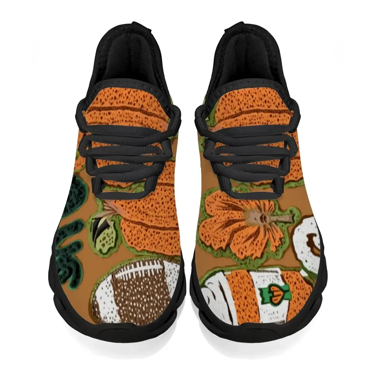 

Кроссовки для мальчиков, кроссовки для бега с героями мультфильмов на Хэллоуин, повседневная обувь для девочек, красочные легкие сетчатые туфли на платформе с принтом тыквы