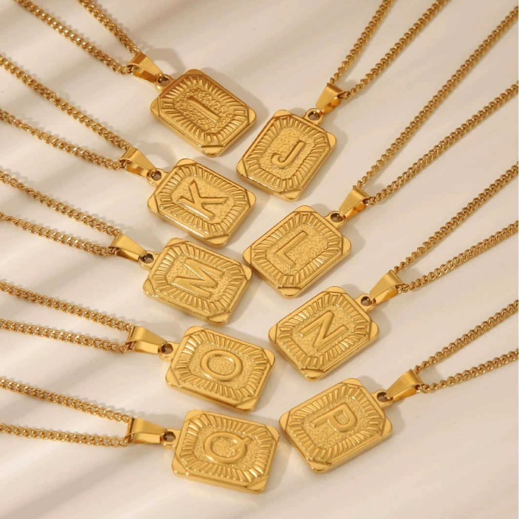A-Z 알파벳 목걸이 18K 금도금 스테인리스 스틸 펜 - Initial Letter Necklace 18K Gold 리뷰 및 가격