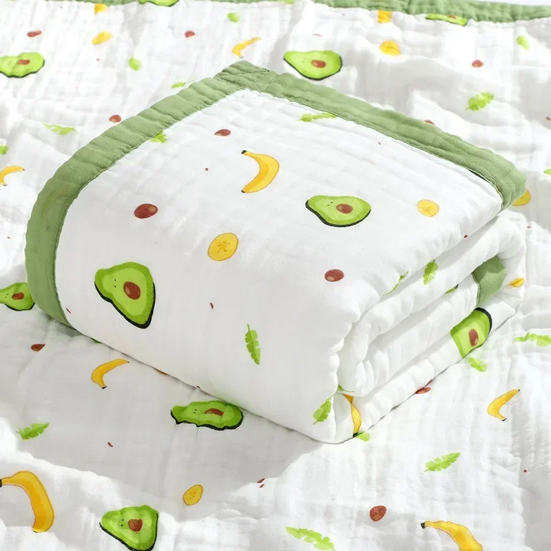 100% Cotton Baby Blankets Newborn 6-layer Muslin Cotton Gauze Soft Absorbent Swaddle Blankets Baby for Beds Shower Wipes