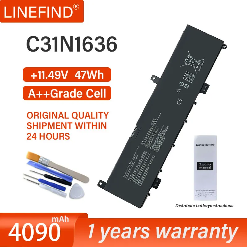 

C31N1636 Laptop Battery For Asus N580VN N580VD NX580V X580V X580VN X580GD N580GD X580VD N580VD NX580VD7300 NX580VD7700