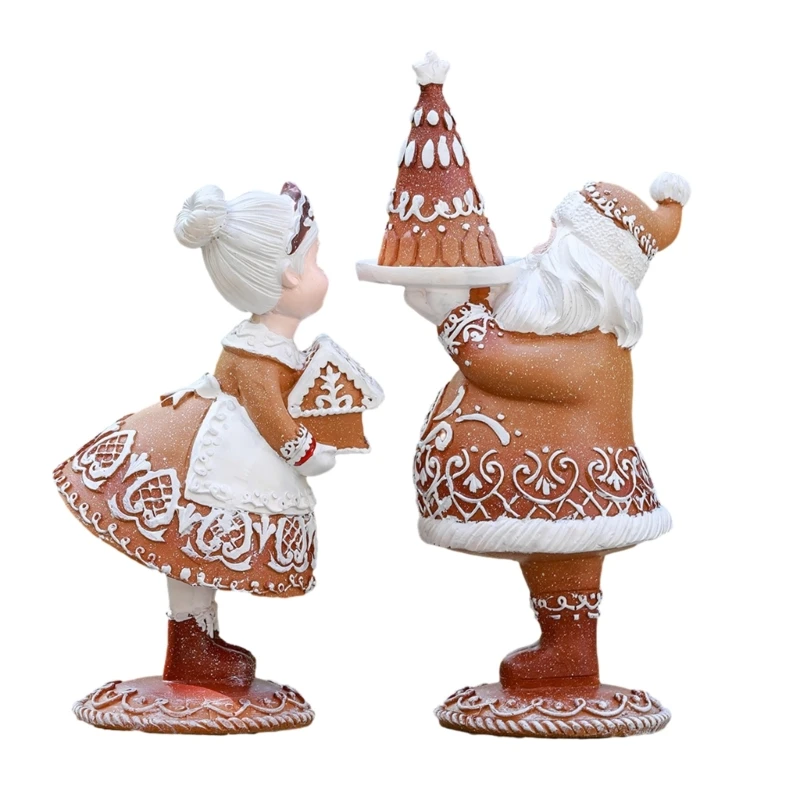 

H7EA Christmas Couple Figurines Display Pieces Elevates Your Holiday Decor (2pcs)