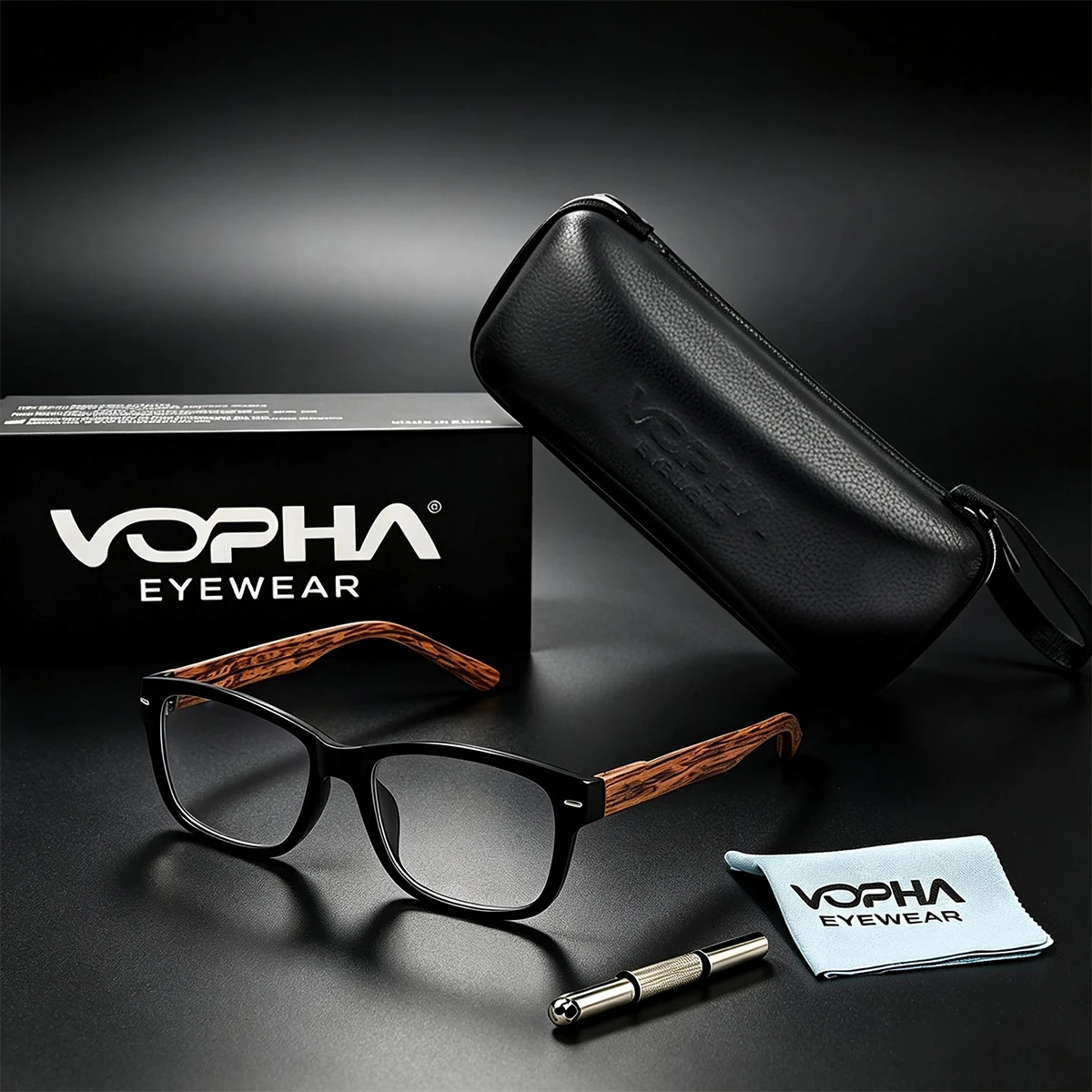 New Fashion Imitation Wood Design Auto‑Adjust Focus Reading Glasses for Men Rectangle Male Presbyopic Eyeglasses L73