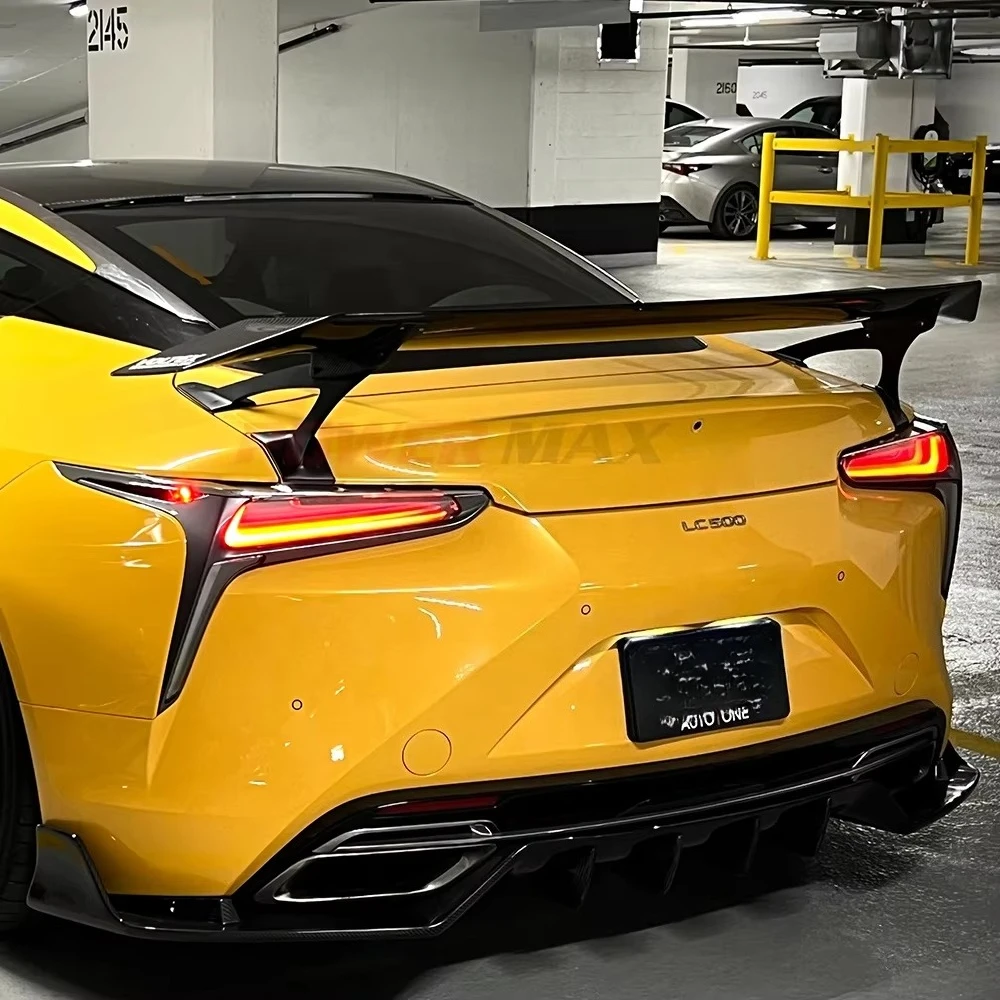Wholesale Dry Carbon Fiber Art Style Rear Wing for Lexus LC500 LC500H Rear Trunk Wing 5