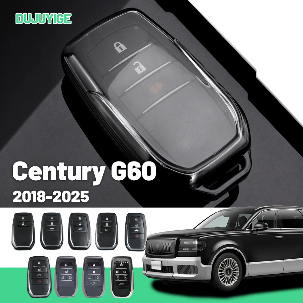 

Прозрачный чехол для автомобильного ключа из ТПУ для Toyota Century G60 2018-2026, защитный чехол для ключа, автоаксессуары 2019 2020 2021 2022 2023