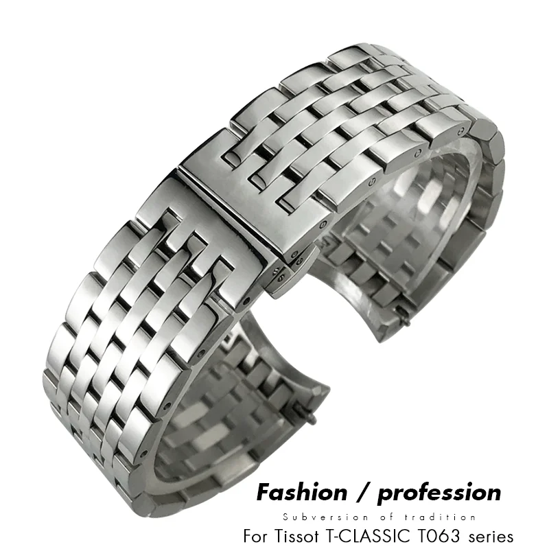 for Tissot T063 1853 Men\'s Bracelets 20mm Watchband T063637 T063610A T063617A Stainless Steel Watch Strap