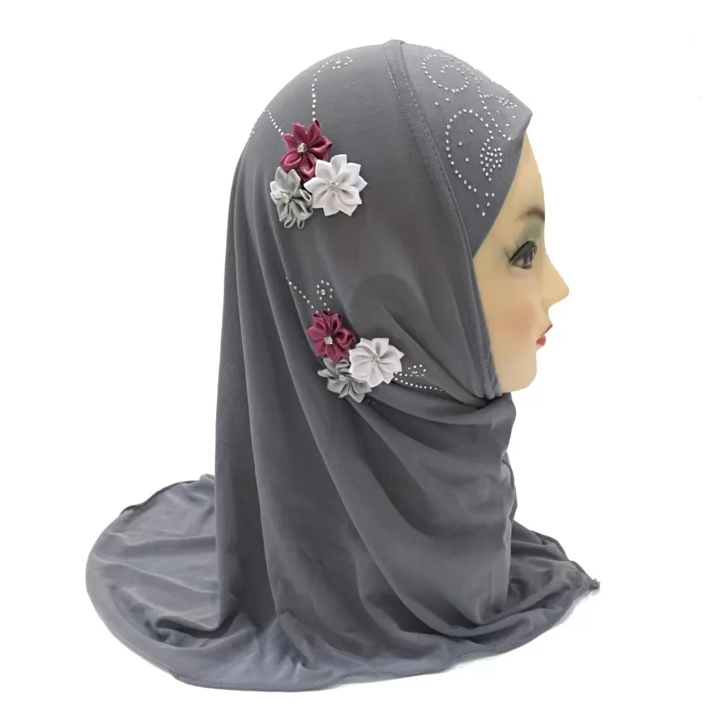 

Hijab Islamic Arab Scarf Shawls Headscarf Cap Wrap for Girls Age 2-6