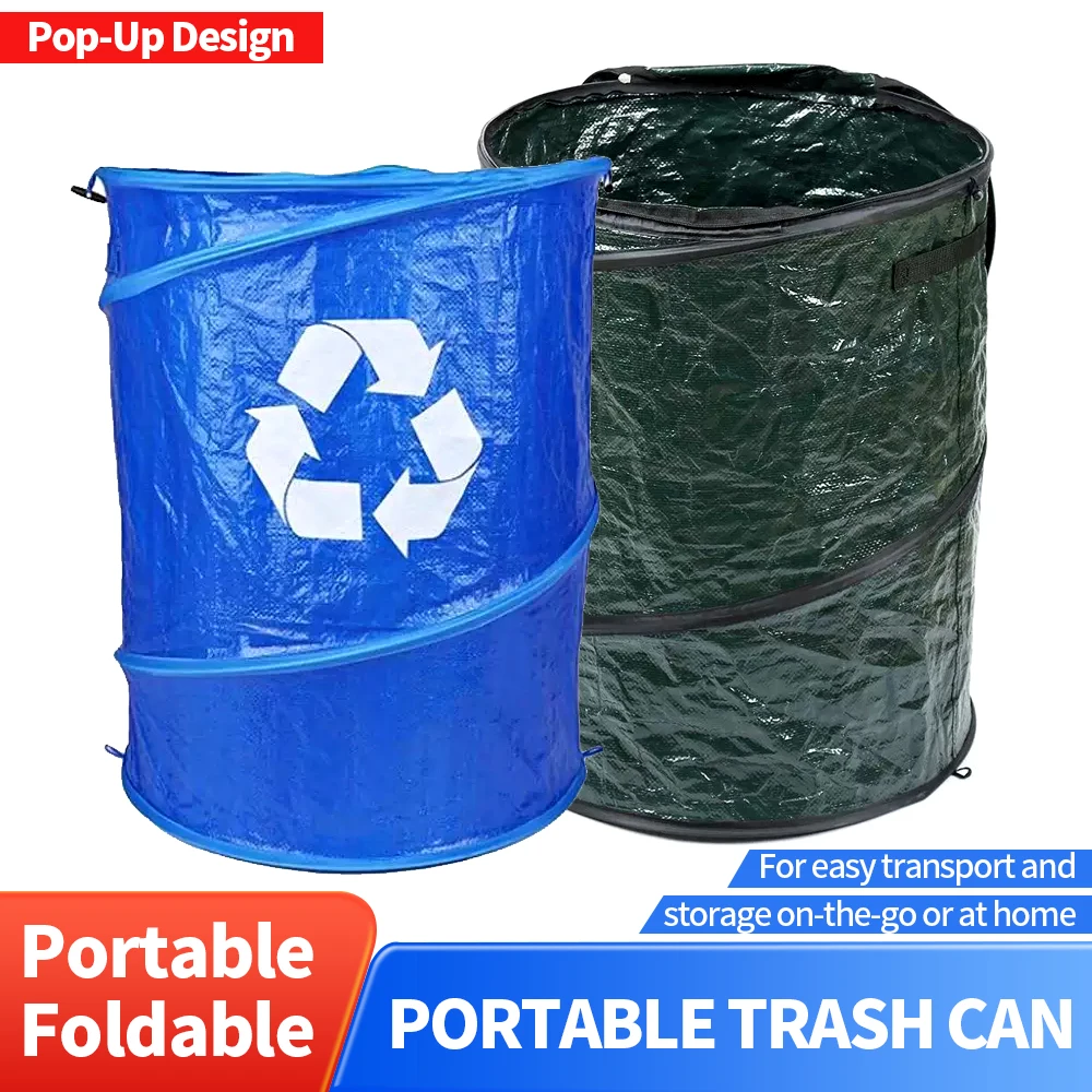 Car Camping Foldable Pop-up Storage Bin Multi-scene Waterproof Waste Container Easy Storage, Large Capacity, Gardening Waste Bin