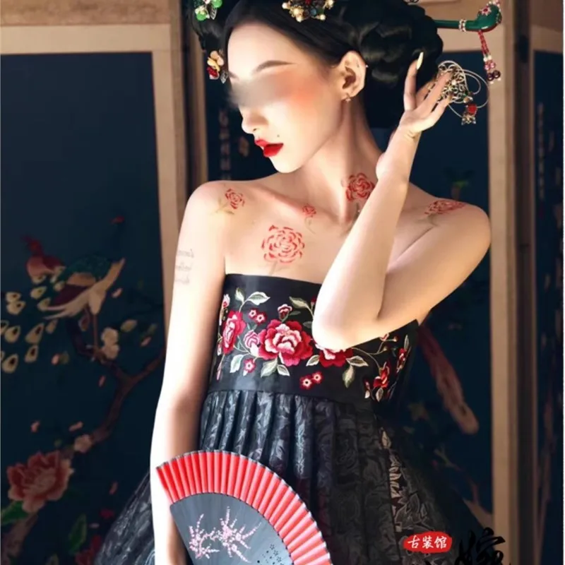 Black travel shoot personality portrait dark ancient costume female theme clothing