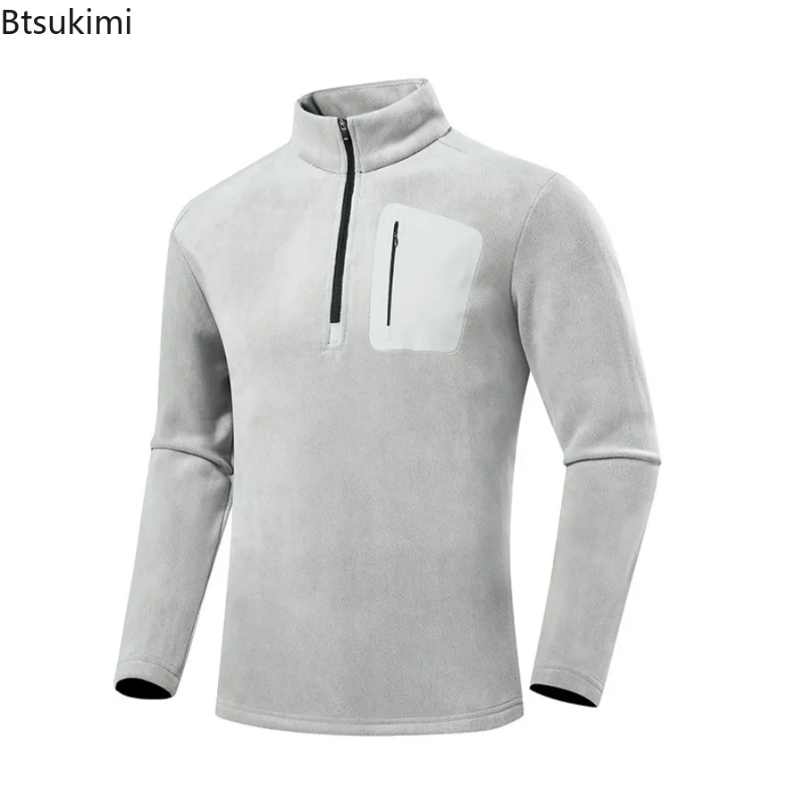 2025 New Autumn Winter Men's Velvet Jackets Outdoor Hiking Warm Jacket Coats Mens Fans Training Jackets Windproof Pullover Tops