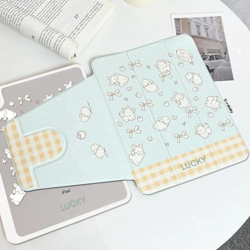 

360° Rotation Shell Accessories for Ipad 10th Generation Case Air 2/3 10.5 Air6 5 4 Ipad 2017 2018 9.7inch 2020 Pro 11 Bow Tie