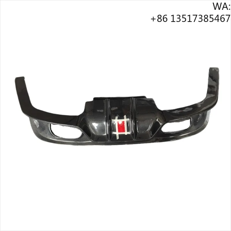 Carbon Fiber Rear Lip Diffuser for Jaguar XE XEL XF XFL Carbon Fiber with LED Lights Rear Bumper Lip Body Kit