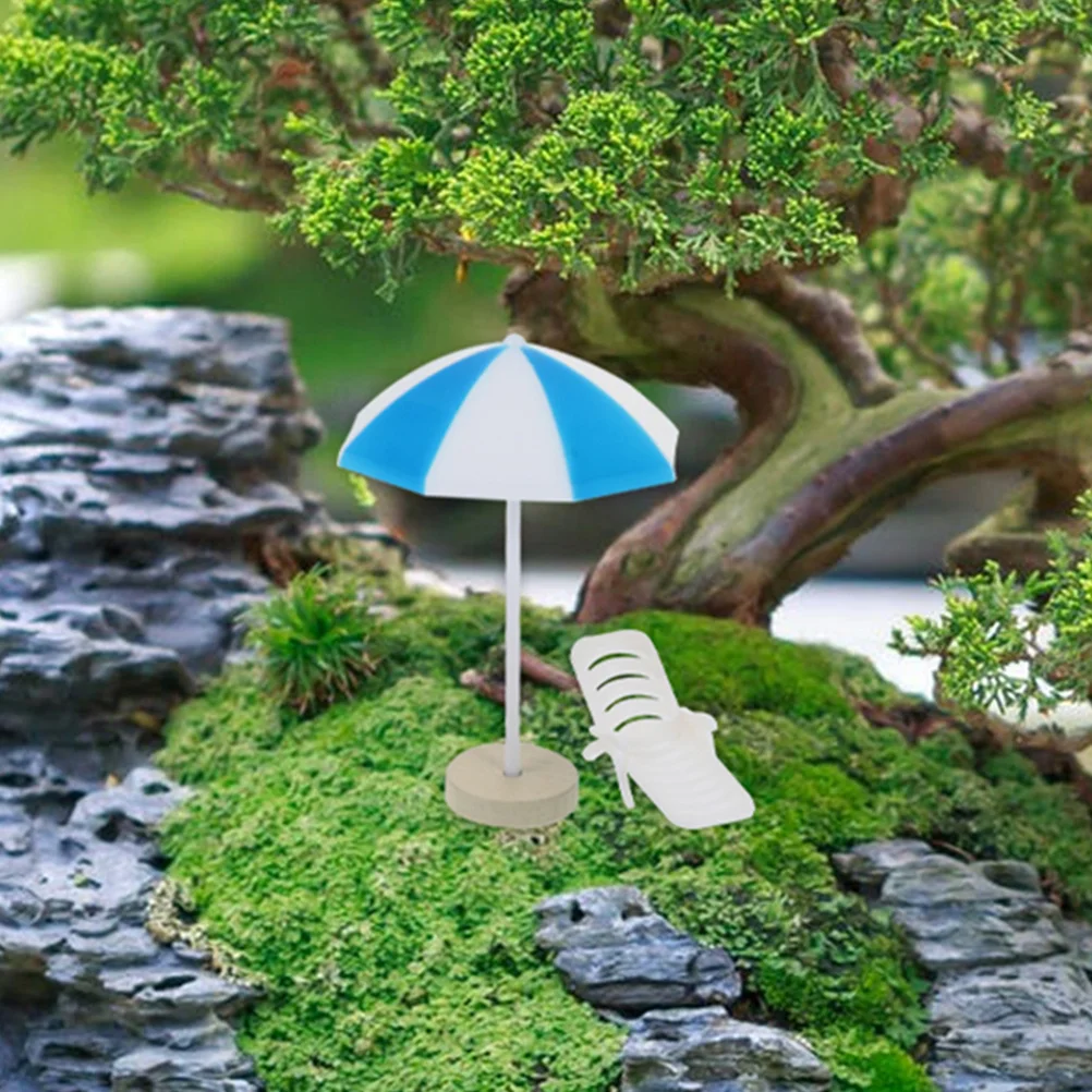 6pcs Mini Beach Umbrella Micro Landscape Decor For House Diy Accessories Kids Plant Potted Scene Party Bar Garden Sandbox
