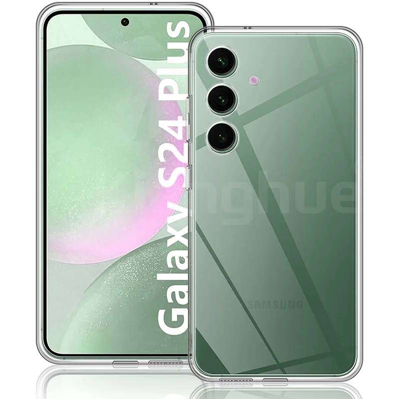 Ultra Thin Transparent TPU Case For Samsung Galaxy S24 Ultra Plus Solid Color Silicone Soft Shell Bumper Outer casing funda image 3