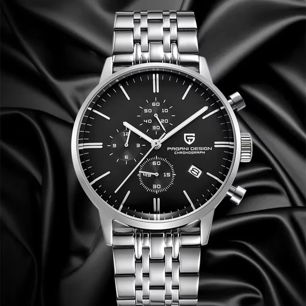 

Мужские кварцевые часы PAGANI DESIGN 2026, новая модель, с японским механизмом VK67, календарем, водонепроницаемостью 30 м, модель PD-2720K