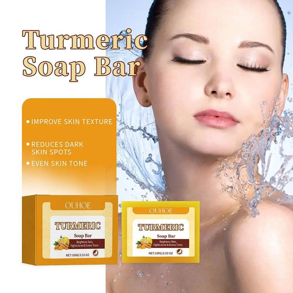 

Lemon Turmeric Kojic Acid Soap Bar Turmeric Face And Care Body Soap Care Skin Body Oil Removal 100g Acne Soap Whitening Skin