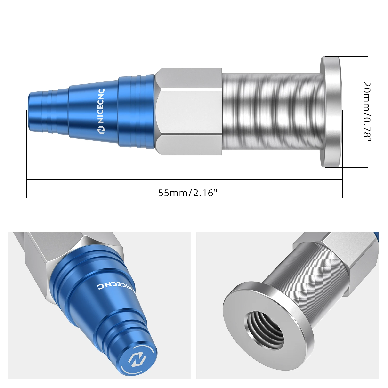 NICECNC For Yamaha Raptor YFM 700 700R 2006-2026 10X1.25mm Spiked Wheel Lug Bulge Acorn Nuts Polished Aluminum ATV Accessories