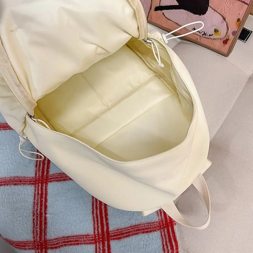 Versatile Angel Wing Backpack Y2k Style Large Capacity Canvas Backpack Solid Color Lightweight School Bag for Adults Student