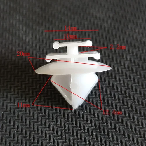 Imagen 2 del producto 50 Uds. Clips de moldura de ajuste y llamarada del arco de la rueda delantera para Jeep 71775718 Reemplazo automático Renegade para Renault/Citroen/Peugeot