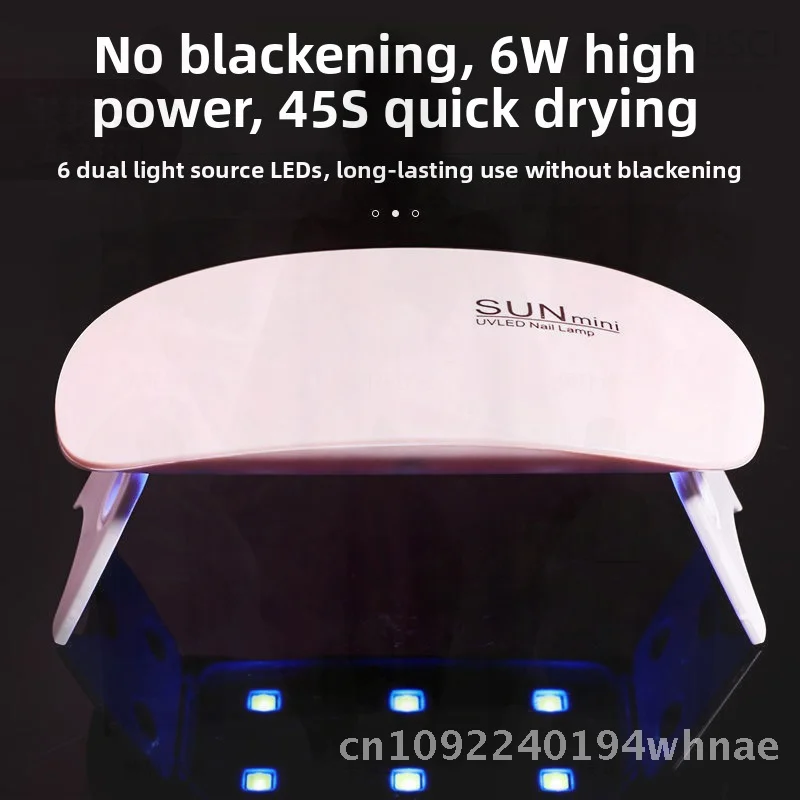 Draagbare nagellicht fototherapie machine USB mini-muis ontwerp sneldrogende UV LED-lamp voor thuisgebruik wit/roze muismodellen