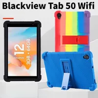 4 Thicken Cornors Soft Silicone Cover with Kickstand For Blackview Tab 50 WiFi Kids Case Shockproof Protector Funda