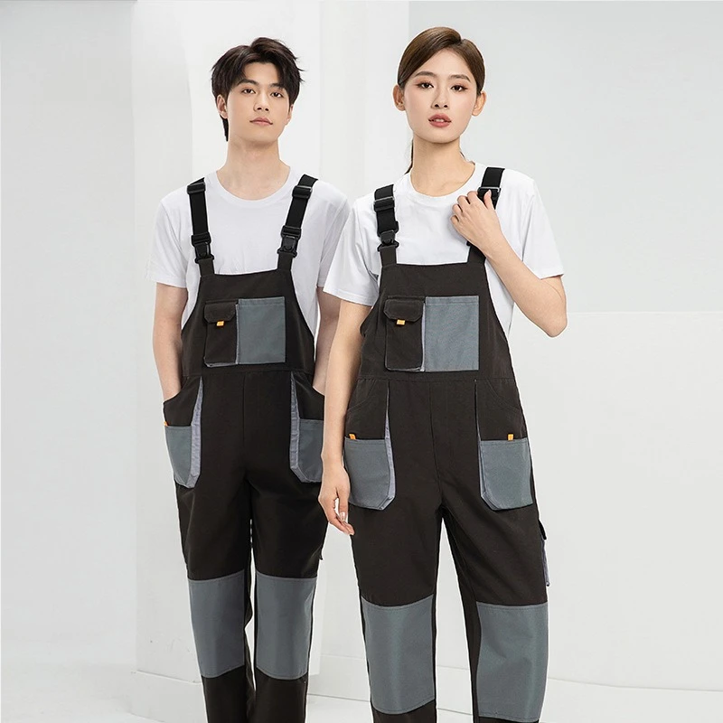Overalls Tooling Men's Multi-pocket Wear-resistant Reinforced Jumpsuit Machine Repair Labor Protection Clothing Work Pants