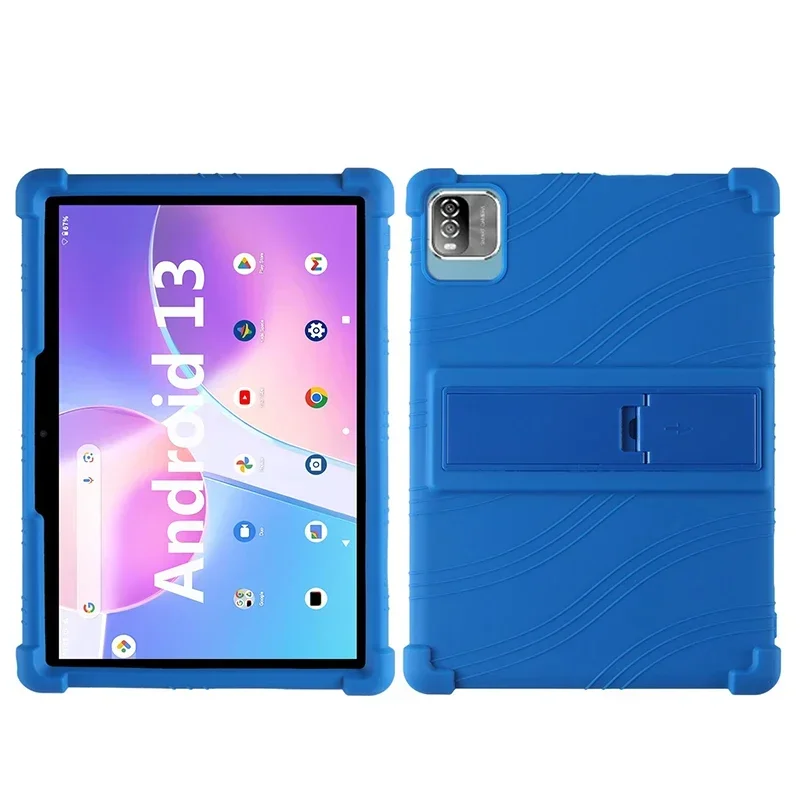 For PRITOM TAB11 Android 14 Tablet, 10 Inch Shockproof Cover Android 13 Tablet Kids Soft Silicon Stand Protective Shell